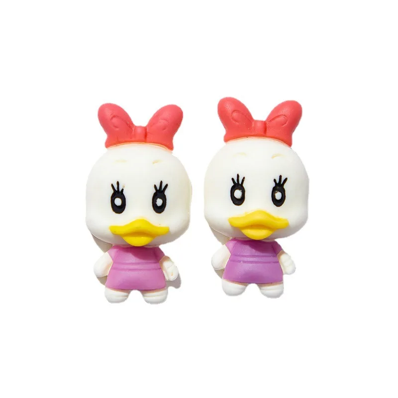 5 قطع من مجوهرات الراتنج على شكل دمية كرتونية إكسسوارات صغيرة يمكنك صنعها بنفسك حافظة هاتف محمول ممتعة للأطفال مصنوعة من مادة دبوس الشعر مشبك حذاء وات