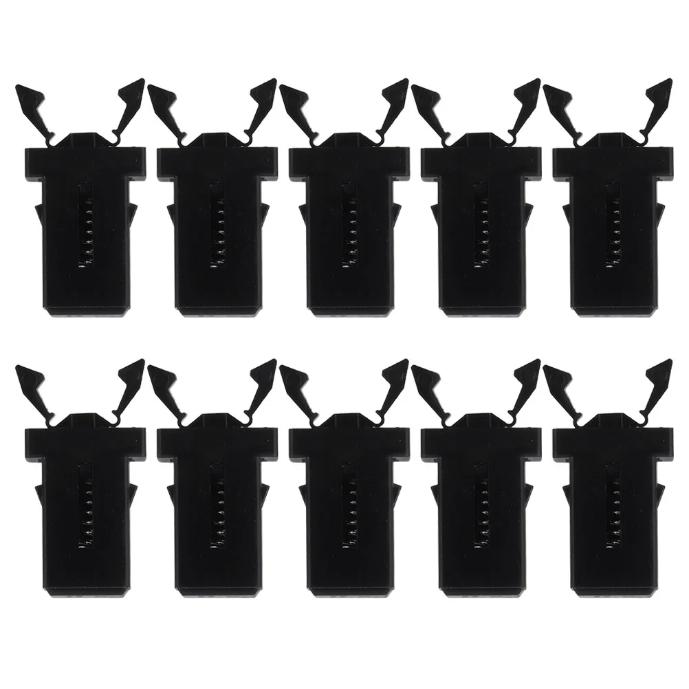 10 Pcs Trashcan with Lid Switch Lock Self-locking Waste Bin Latch Replacement Buckles for Clip Garbage Black Press Office