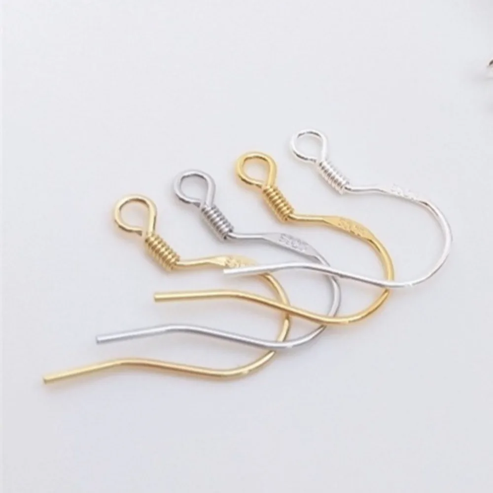 

Серьги из стерлингового серебра 18K14K золотого цвета, аксессуары для сережек, сделай сам, ручная работа, материал для украшений для ушей