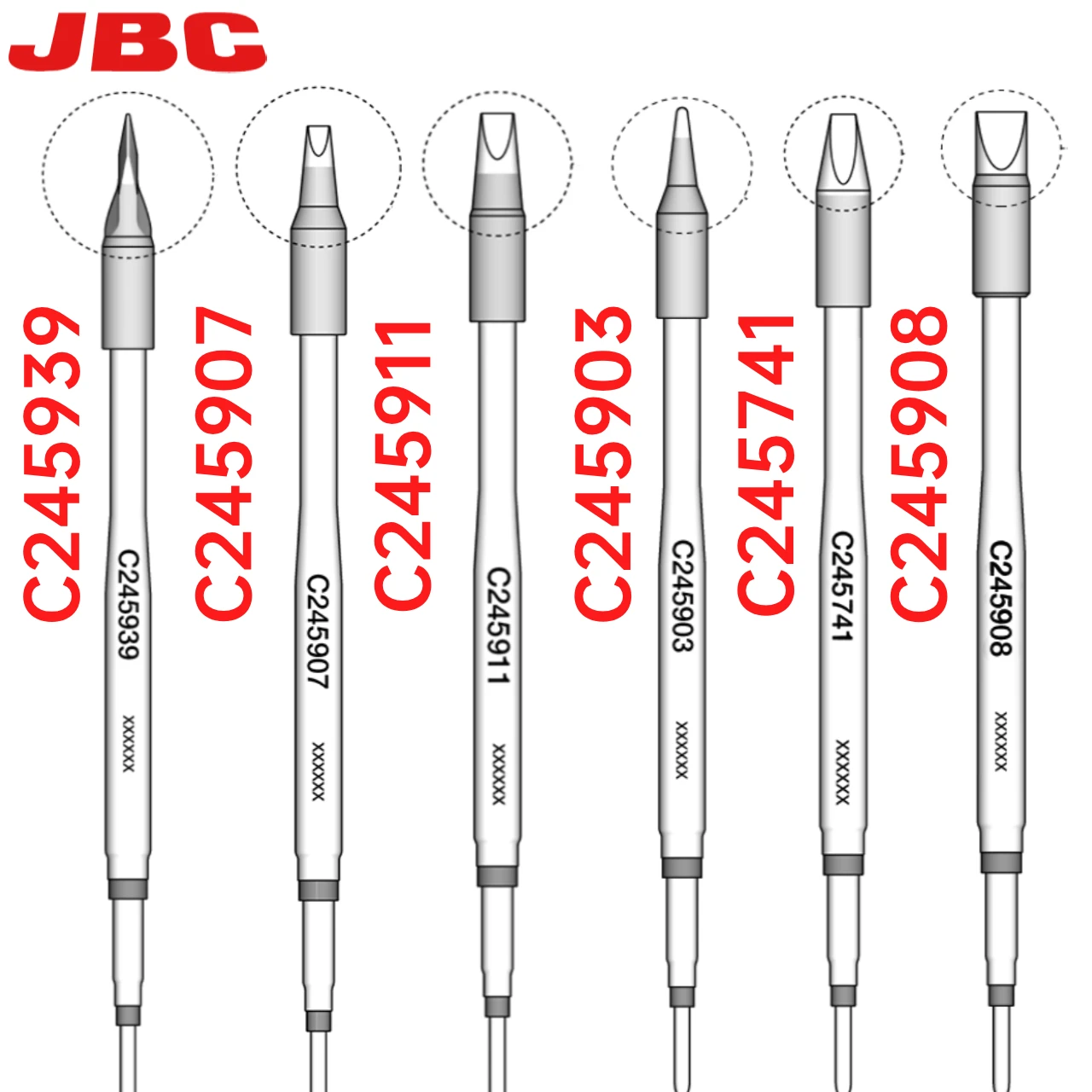 JBC Original C245 Series Soldering Iron Tip C245908/907/939 Professional Lead-free Welding Tip Repair Mobile Phone PCB SMD Tool