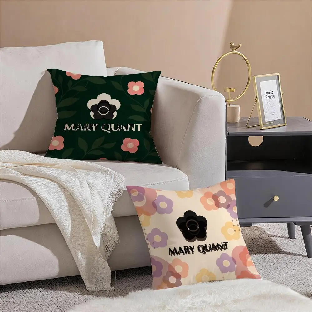 Flowers Design M-Mary Quant Cushion Cover Pattern Printed Pillowcase for Living Room Sofa Cushion Cover & Bedroom Decor