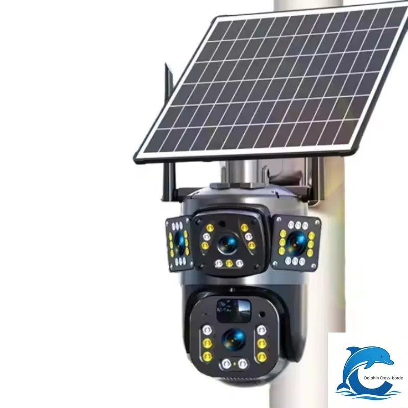 Suitable for Home solar 360 degree no dead angle mobile phone remote outdoor ultra clear night vision camera
