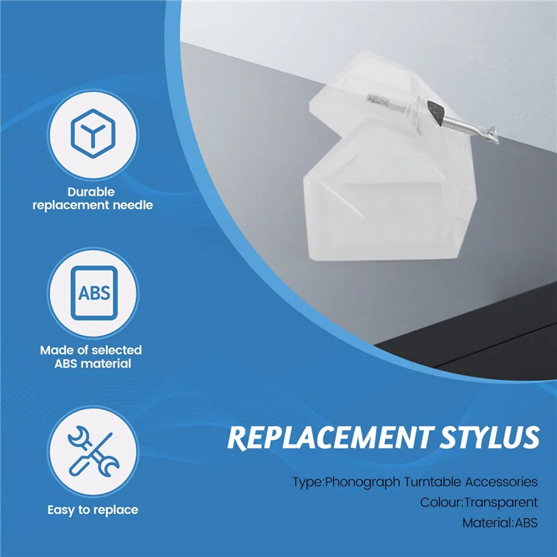 JABS-2X Replacement Stylus For Sanyo ST55D ST29D ST57D Goldring Elan Elektra LP Phonograph Turntable Accessories Transparent