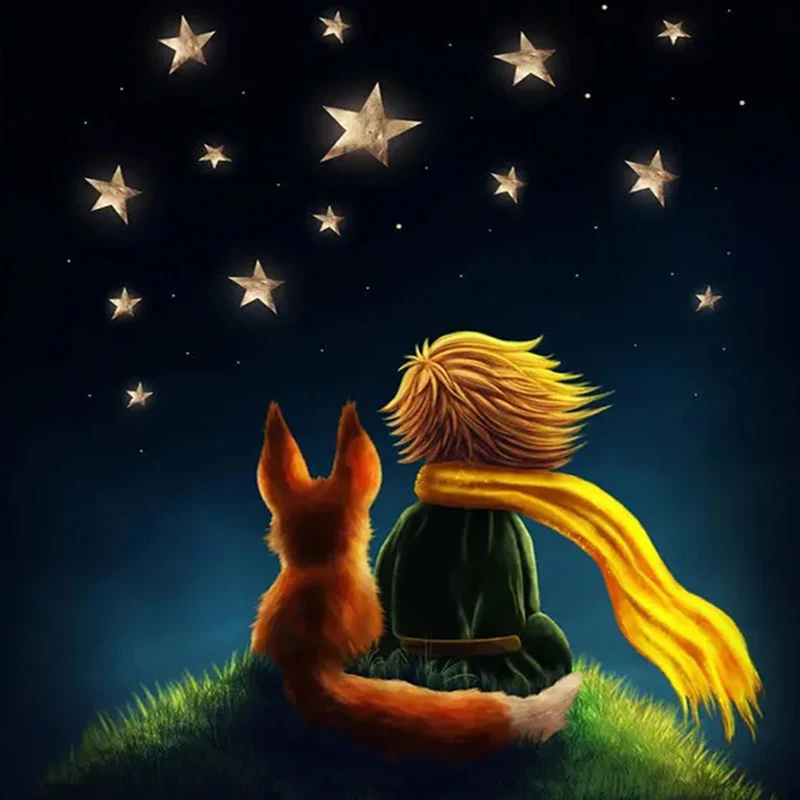 

AB Diamond Cross Stitch The Little Prince Movie 5D DIY Diamond Embroidery Rhinestone Painting Diamond Painting 2024