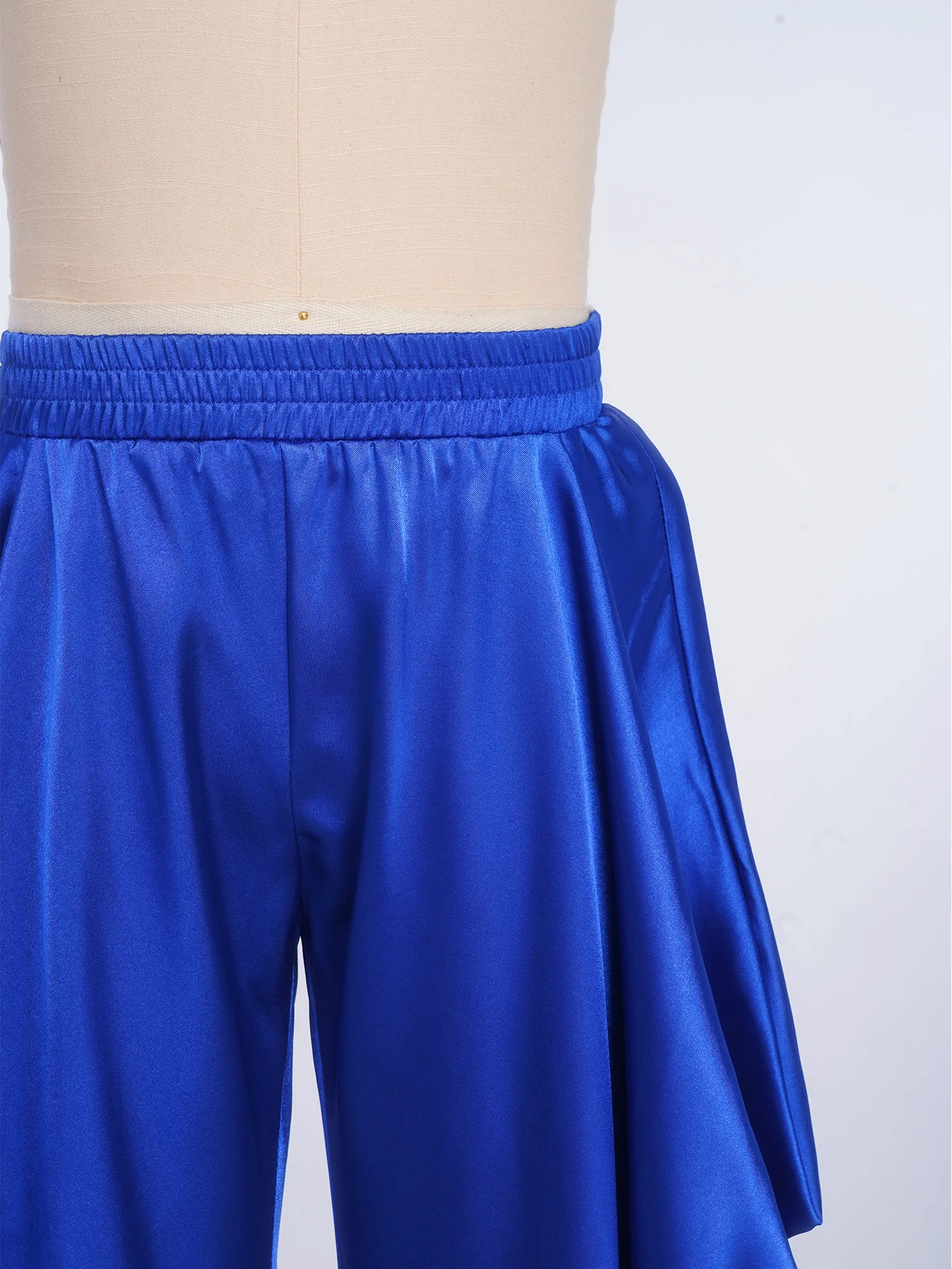 Meninos príncipe cosplay cetim dhoti calças tema de halloween festa fantasia vestido bola roupas cintura elástica solta calças largas