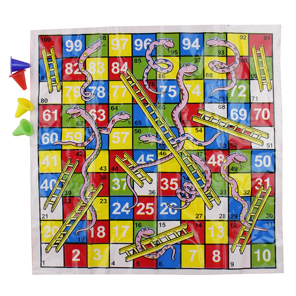 1Pc Snakes And Ladders Educational Children's Toys Folding Board Game Family Board Game Family Fun Board Game For The Party Gift