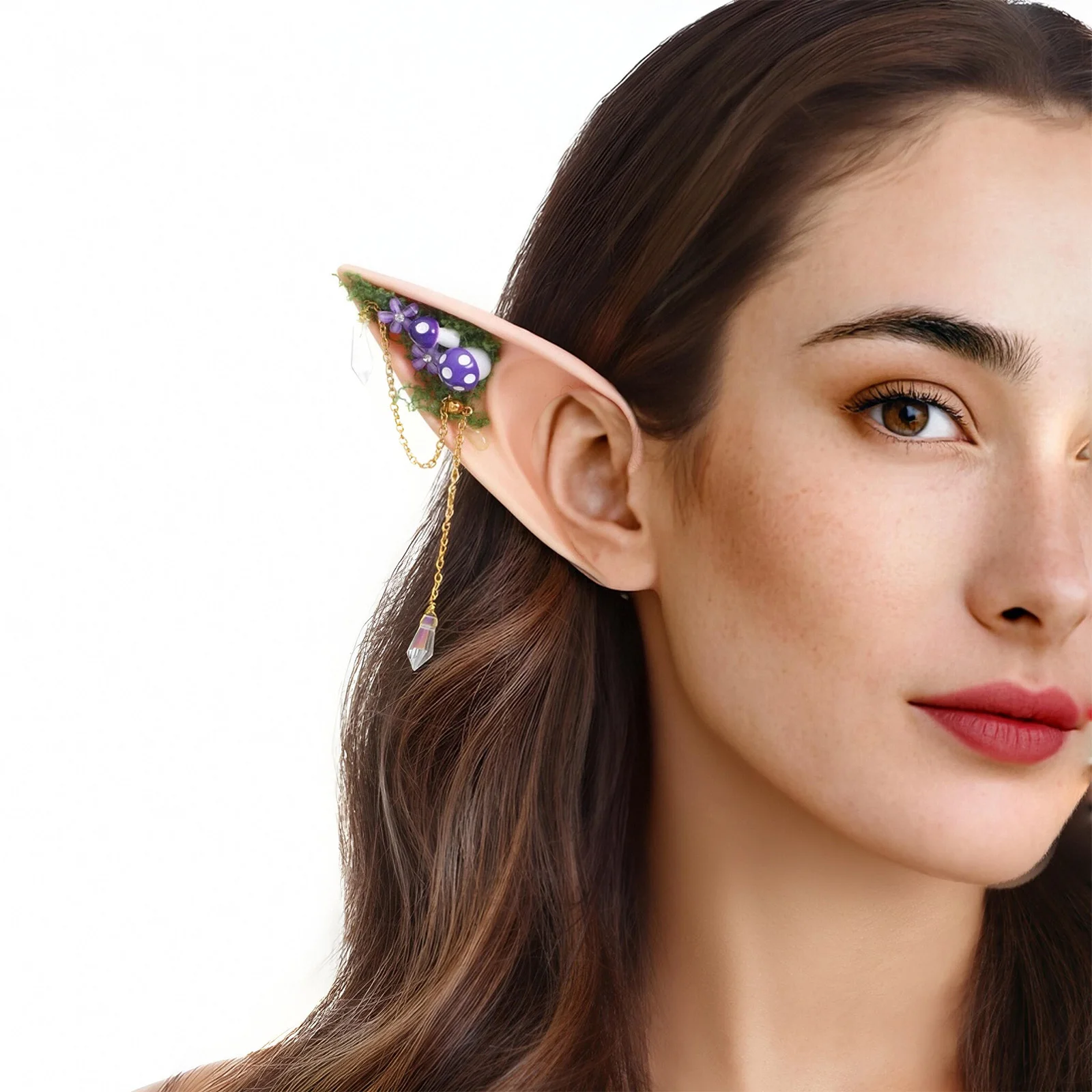 

Halloween Elf Ears Cosplay Fairy Artificial Elf Ears Mushroom Decorative Fairy Angel Ears for Masquerade Xmas Anime Party Props