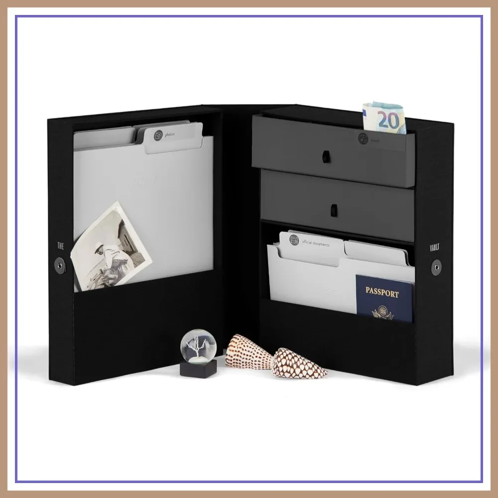

All-in-One Desk Organizer, Midnight Black – Keep Office & Home Tidy, Store Files, Documents, Stationery & Supplies