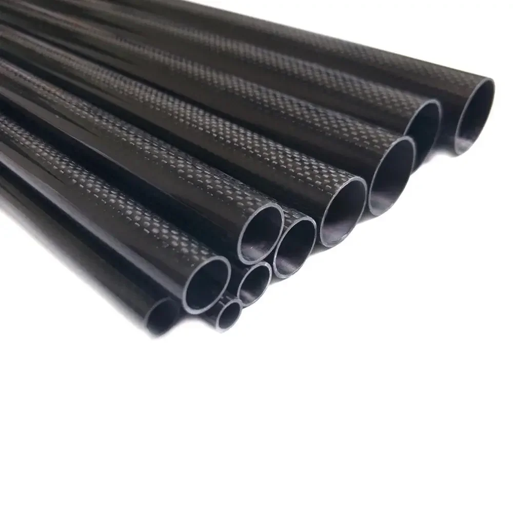 1000mm Carbon Fiber Tube Glossy Surface High Quality Round Multi Size Carbon Fiber Pipe For RC Model Airplane