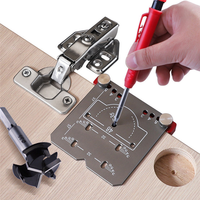 CTHO-35Mm Hinge Jig Door Cabinets Concealed Hinge Hole Template Jig Aluminium Alloy Drill Guide Locator Tool For Woodworking