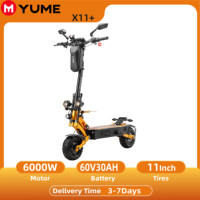 YUME X11+ 6000W Dual Motor Electric Scooter 60V-30AH Adult Off-road Electric Scooter Max Speed 95KM/H Brushless Motor 100KM