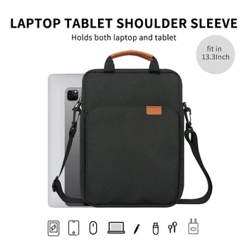 태블릿 가방 커버 삼성 갤럭시 아이패드 프로 11 12.9 아이패드 미니 에어 9.7, 9-11 인치 방수 태블릿 맥북 에어 M1 노트북 핸드백 