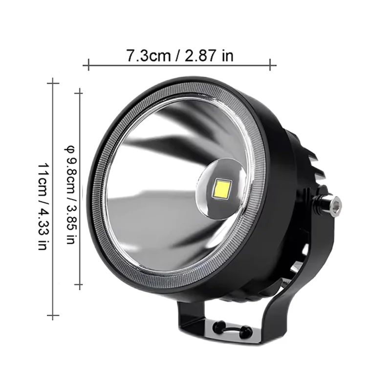 AF90-2 pezzi lampada da lavoro a led da 4 pollici 4X4 fuoristrada 30W 14000Lm fendinebbia rotondi bianchi super luminosi per barca ATV moto
