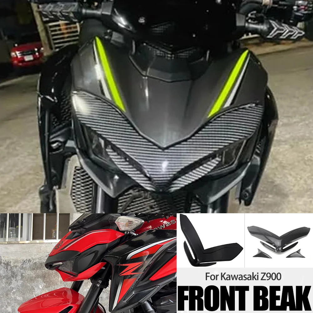 

Z 900 Z-900 Front Fairing Aerodynamic Winglets Front Beak Nose Cone Extension Cover Extender For KAWASAKI Z900 2017 2018 2019