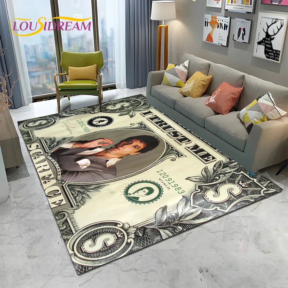 Scarface 3D Classic  Movie Tony Carpet Rug for Home Living Room Bedroom Sofa Doormat Decor,kids Play Area Rug Non-slip Floor Mat