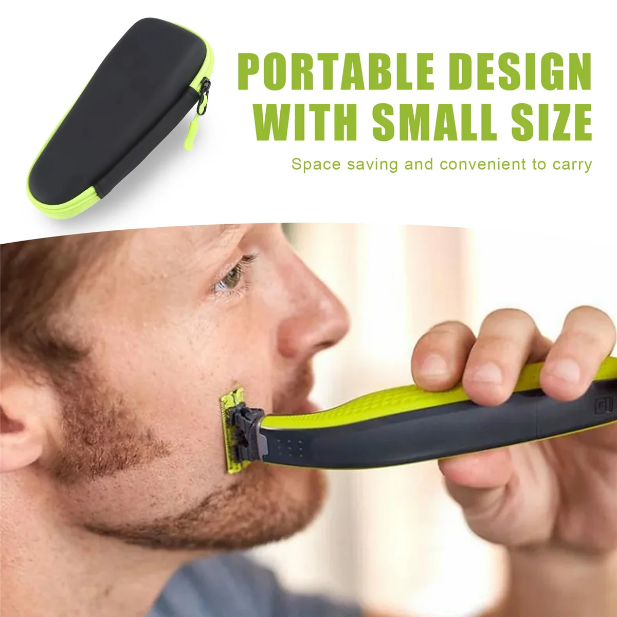 Bolsa de armazenamento para barbeador philips oneblade qp2530/2520, caixa rígida portátil para viagem e transporte, capa para barbeador de lâmina única