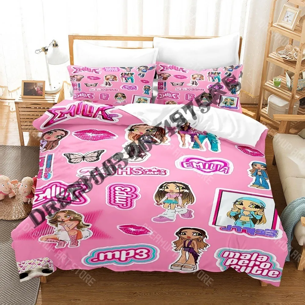 3D Printed Emilia Mernes Singer Bedding Set for Boys Girls Duvet Cover Pillowcase Twin Queen King Full Single Double Sizes