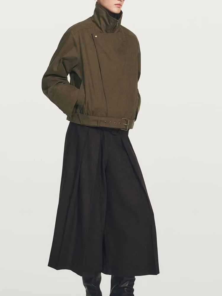 

Осень и зима в европейском и американском стиле, новый модный и простой женский плащ с высоким воротником в пригородном стиле