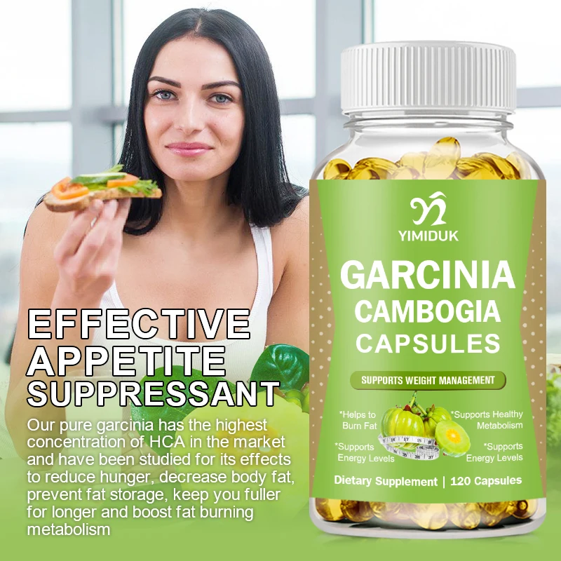 Pure Garcinia Cambogia Capsules Extract with 95% HCA, Supports Weight Management, Appetite Control, Energy Metabolism Supplement