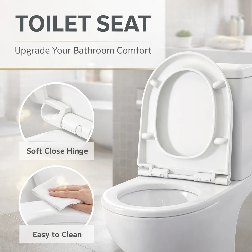 

Крышка для унитаза для домашней ванной комнаты, прочная конструкция, легко чистящееся сиденье для унитаза для всех типов установок