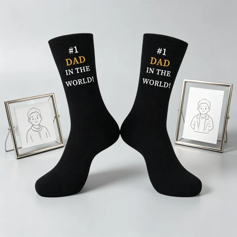 

A cute gift of "I Love Dad's Socks" for dad, an interesting anniversary gift of "Father's Day Gift Letter Stockings
