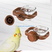 R1WA Plastic Bird Feeding Dish Bowl with Clip Hanging Cup for Home or Pet Store