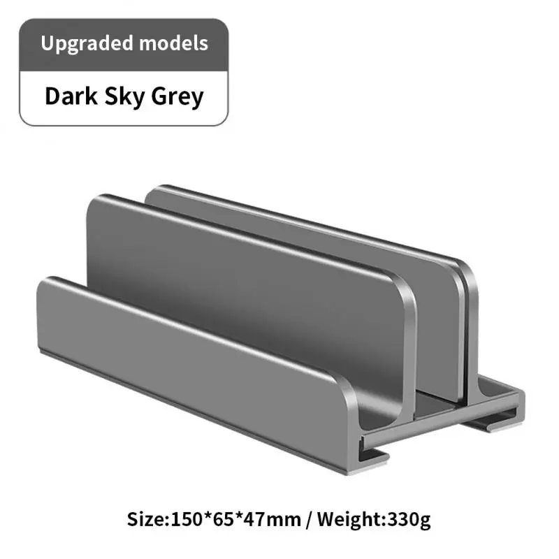 RYRA Aluminum Vertical Laptop Stand Holder Adjustable Desktop Notebook Dock Space-Saving 3 In 1 Storage Holder Support Macbook