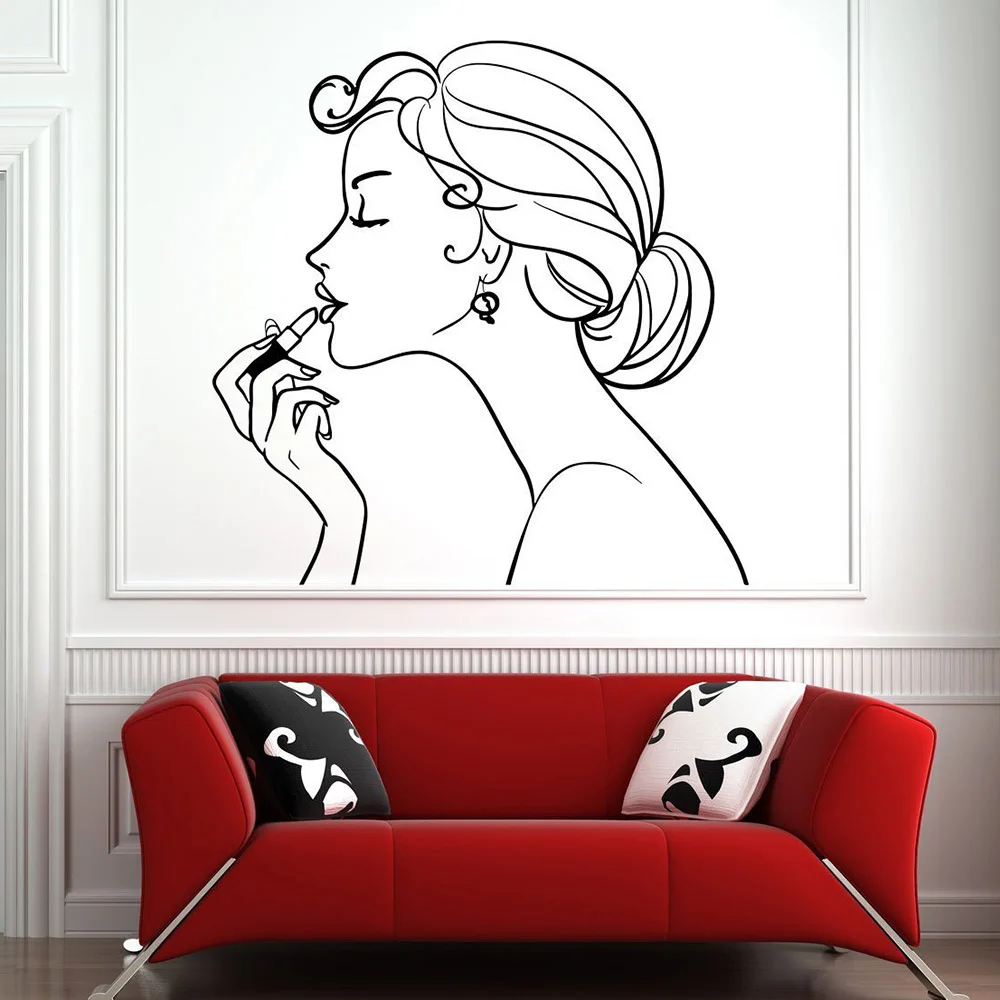 1PC Cool Beauty Makeup Waterproof Wall Stickers Home Decor The best Christmas gifts Decoration Accessories Murals