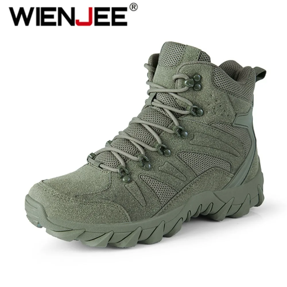Upgraded Tactics Combat Training Boots Male Outdoors Camping Anti-wear Rapid Response Hiking Shoes Fishing Hunting Sneakers Men