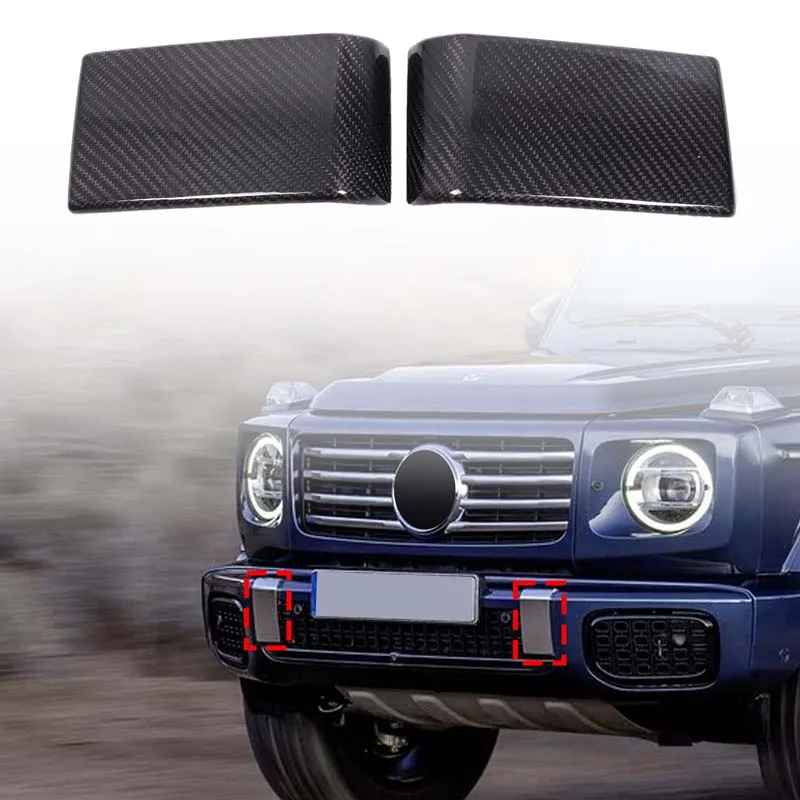 

Real Carbon Fiber For Mercedes Benz G-Class W465 G500 2025 Car Front Bumper Decoration Frame Cover Trim Accessories