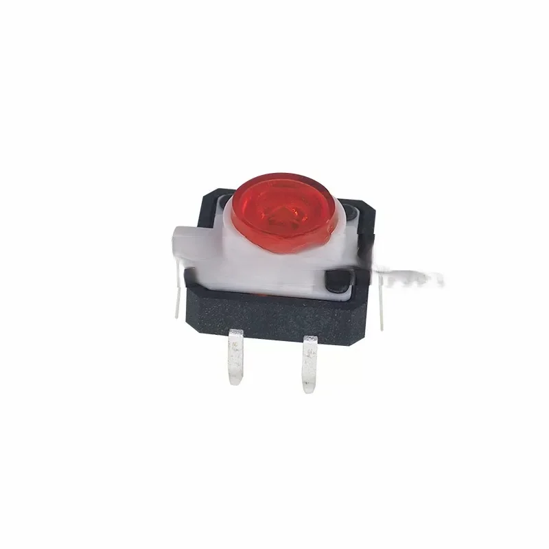 

Кнопка 12*12*7.3 с легким нажатием, красный, зеленый, желтый, синий, белый светодиод, 4-контактная, вертикальная, 12*12