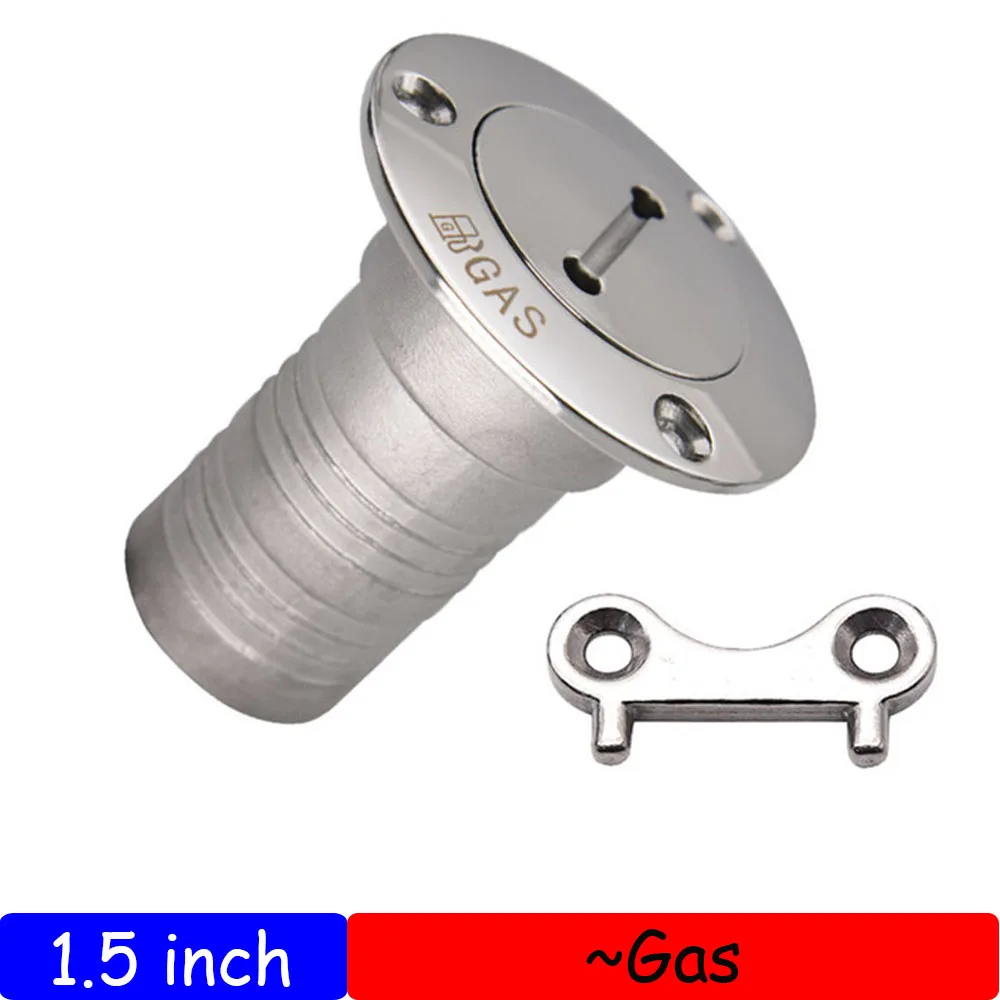 Stainless Steel Boat Fuel Fill Deck Key Cap – Marine Water/Gas Tank Door Plate Tool