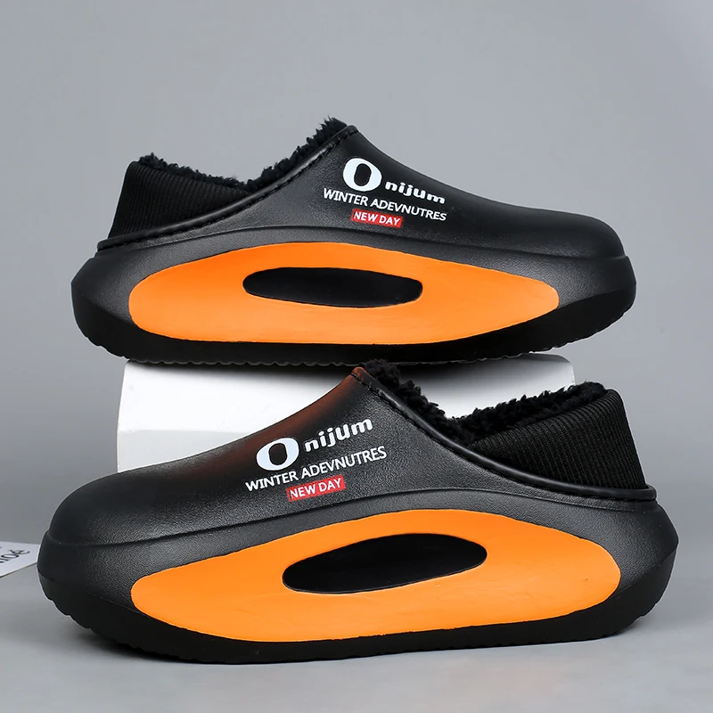 Мужские и женские хлопковые тапочки, мягкие теплые тапочки, непромокаемые лоферы, унисекс, домашние плюшевые тапочки для спальни, зимняя парная обувь