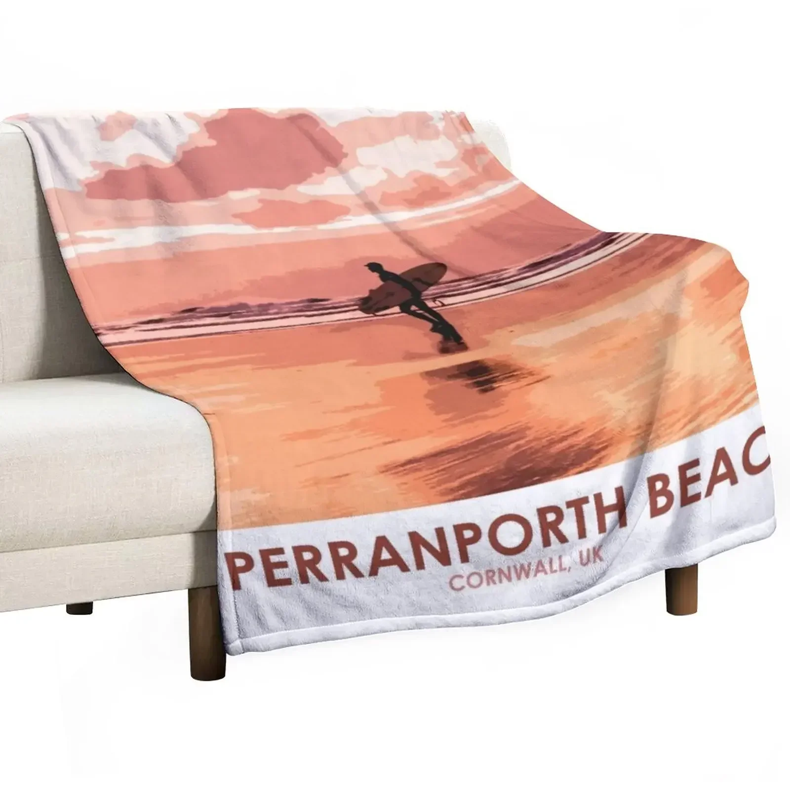 

Perranporth Beach - Cornwall, UK Throw Blanket anime Beach Loose Blankets For Sofas Blankets