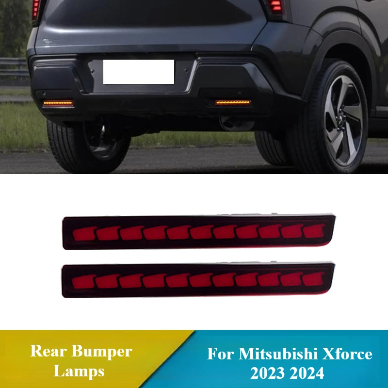 

Автомобильные светодиодные лампы заднего бампера 12 В для Mitsubishi Xforce 2023 2024 DRL стоп-сигнал динамический указатель поворота резервный отражатель лампа дневного света