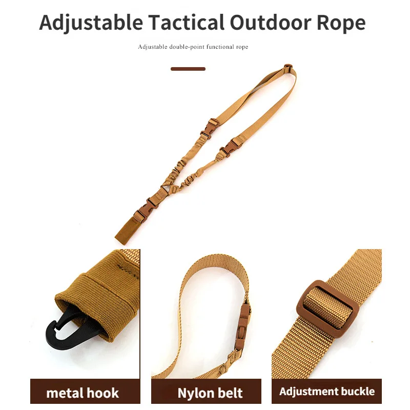 Tactical equipment military single point gun sling shoulder strap shooting gun strap hunting accessories metal buckle rifle stra