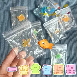 Creative Transparent Mini Goldfish Turtle Crab Squeeze Soft Slow Rebound Toys Cute Pinch Music Kids Relieve Stress Sensory Toys