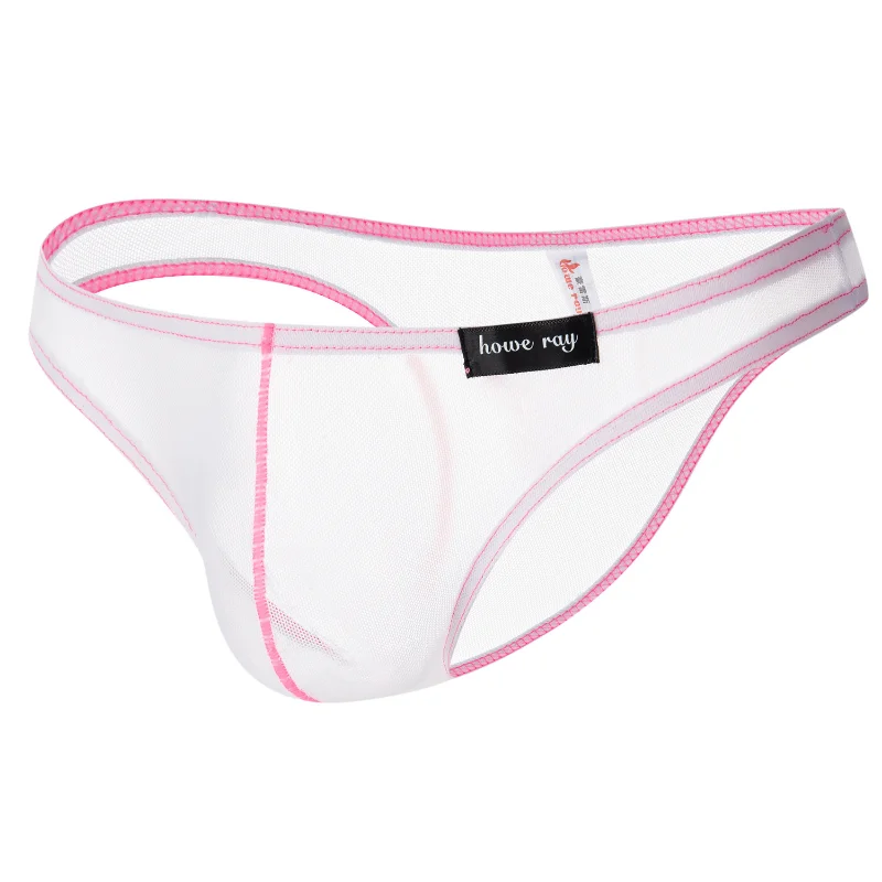 Calzoncillos de malla transparente de tiro bajo para hombre, ropa interior transparente, fetiche Gay, bragas Unisex BDSM, calzoncillos transparentes sexis cómodos