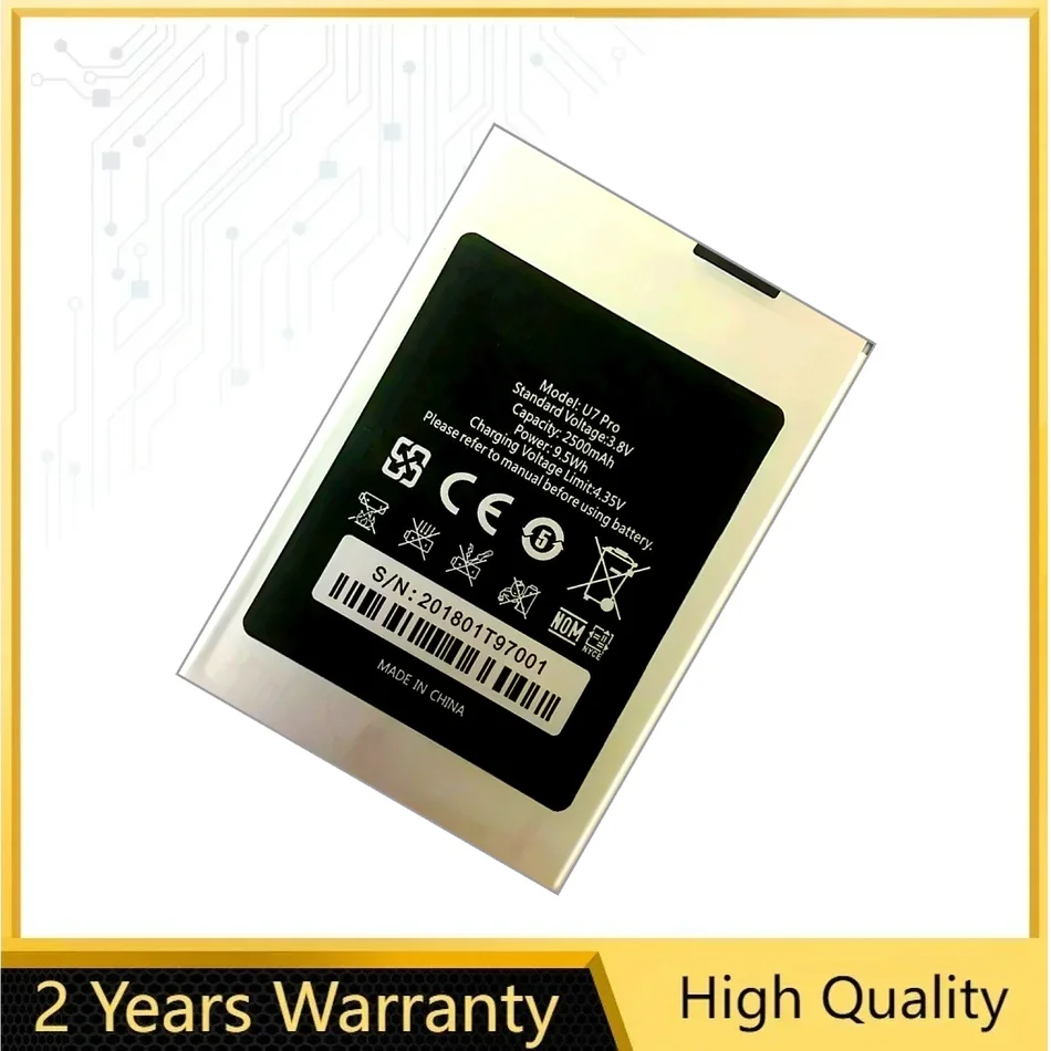 Аккумулятор для мобильного телефона U7 PRO, замена батареи для Oukitel Pro
