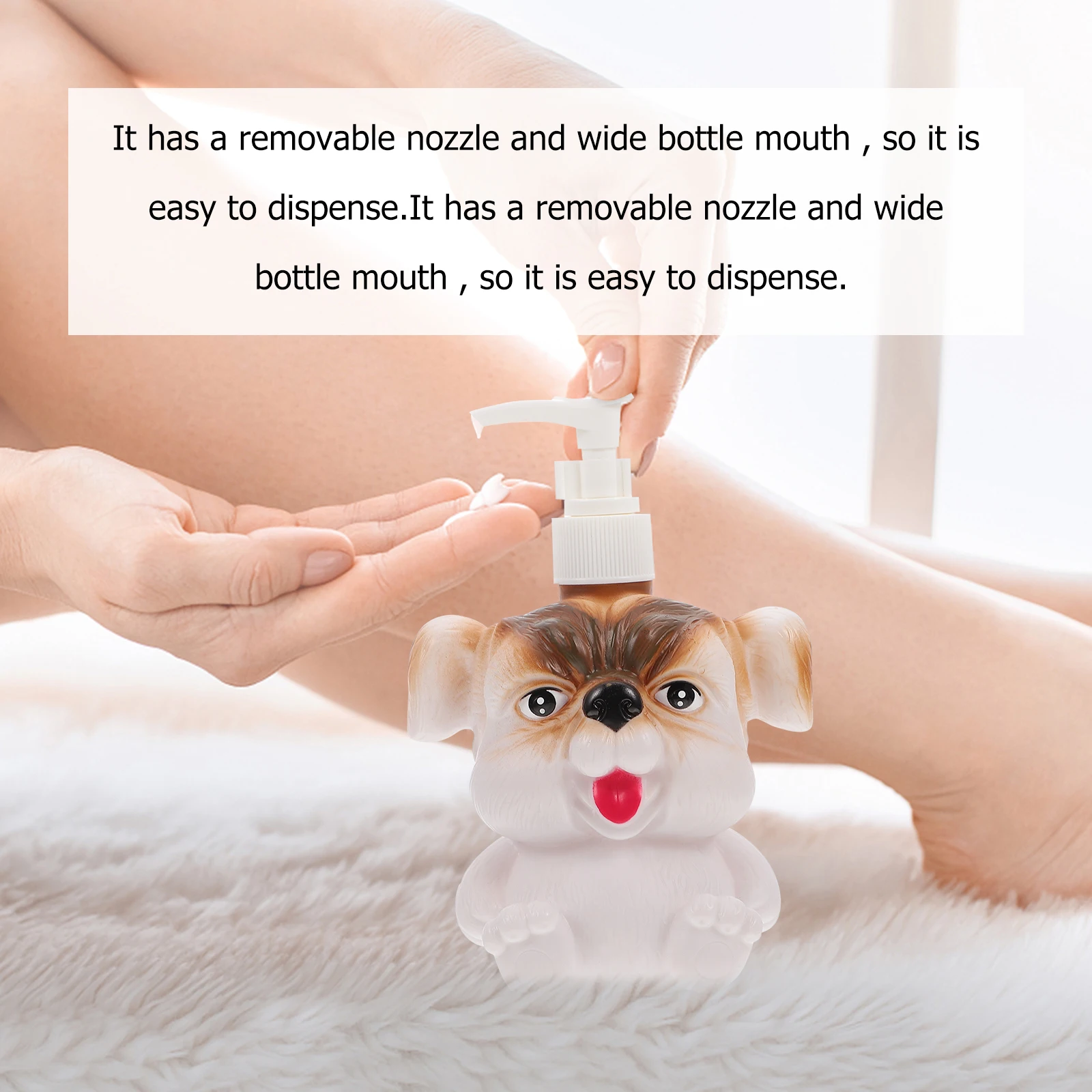 

Portable Lotion Shampoo Dispenser Storage Container Refillable Pressing Sub Bottle Versatile Liquid Container Bathroom Use Dog