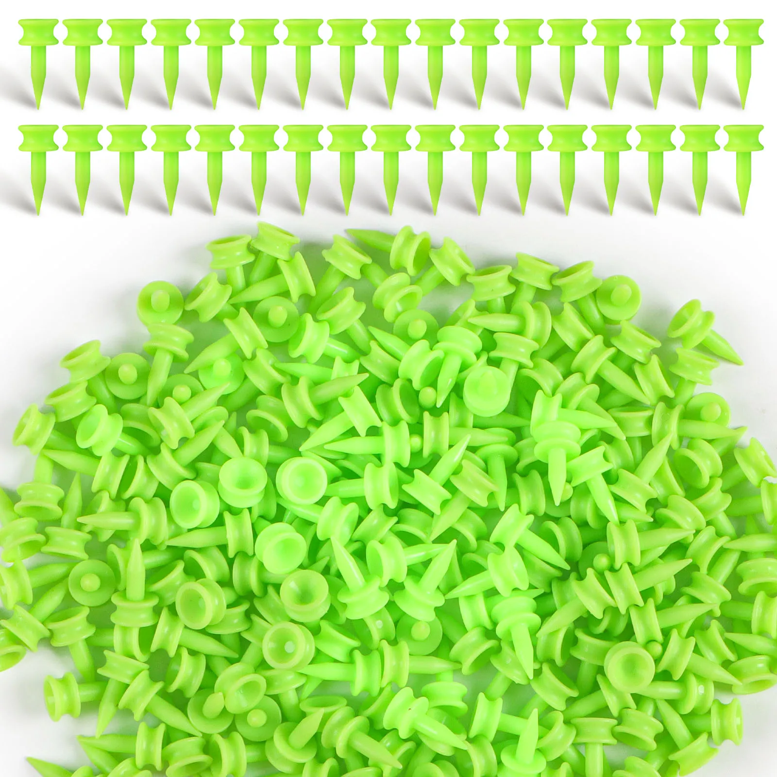 Golf Tees Step Down Plastic Onbreekbaar 21mm, 100 stuks, Herbruikbaar, Professioneel, Hoogteverstelbaar, Castle Tee voor de training