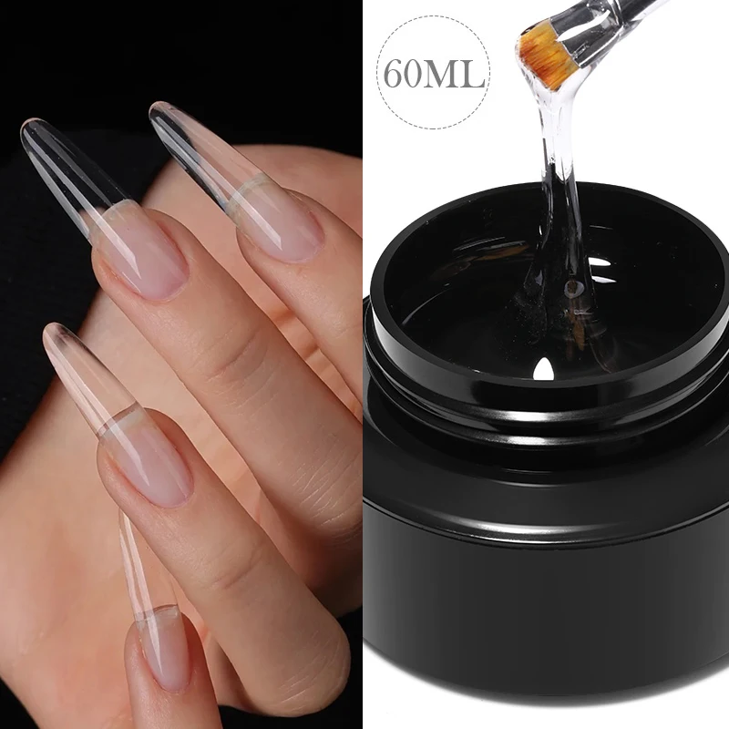 BORN PRETTY 60ml Nude Pink Nail Extension Gel Acrylic UV Gel UV LED Soak Off Nail Extension Construction Gel for French Nail DIY