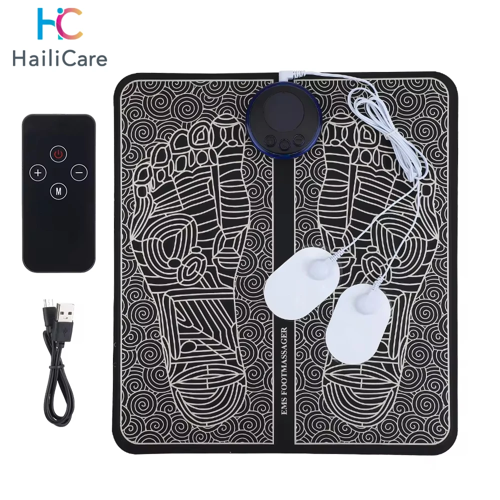 

EMS Foot Massager Pad Portable Foldable Massage Mat Pulse Muscle Stimulation Improve Blood Circulation Relief Pain Relax Feet