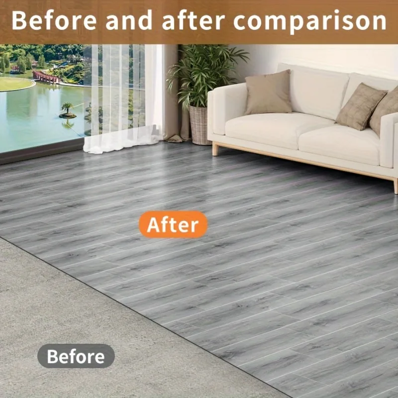 Easy To Install Flooring Sticker Thick Durable Self-Adhesive Wood Grain Vinyl Flooring Tile for Renovation Floor Wall Decoration view 5