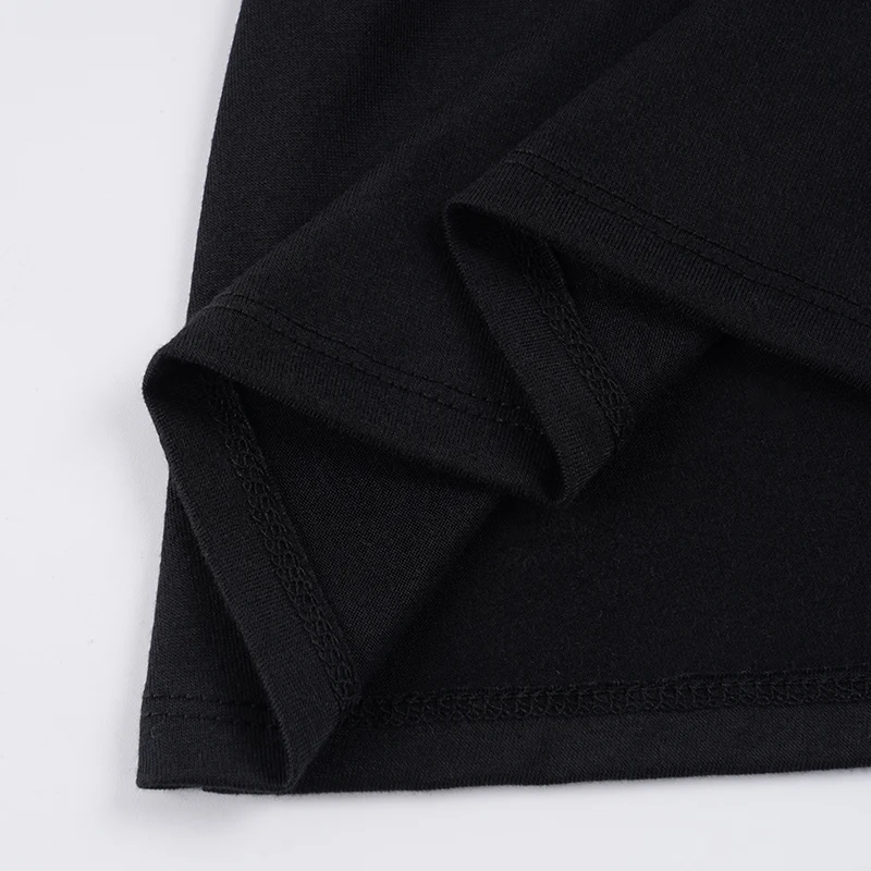 SUCHCUTE Schwarzes Spitzen-Patchwork-T-Shirt mit V-Ausschnitt und kurzen Ärmeln für Damen, passend zu einfarbigen Basic-Tops, Sommer-Outfits, Y2k-T-Shirt, lässig – Detail 9