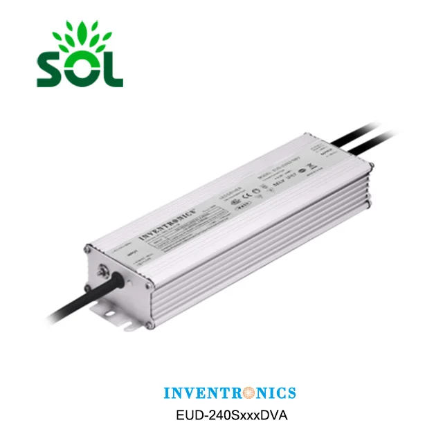 Inventronics EUD Series 240W Programmable 0-10V IP67 Led Driver