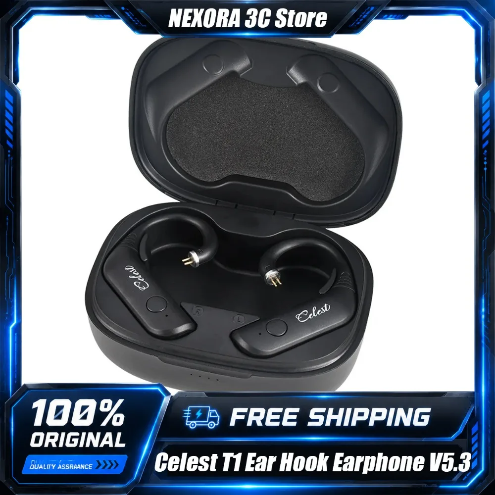 Celest T1 Ear Hook Earphone V5.3 Wireless Bluetooth Headphones Waterproof Headset Cable TWS Headset For Hifi Music Calling IEMs