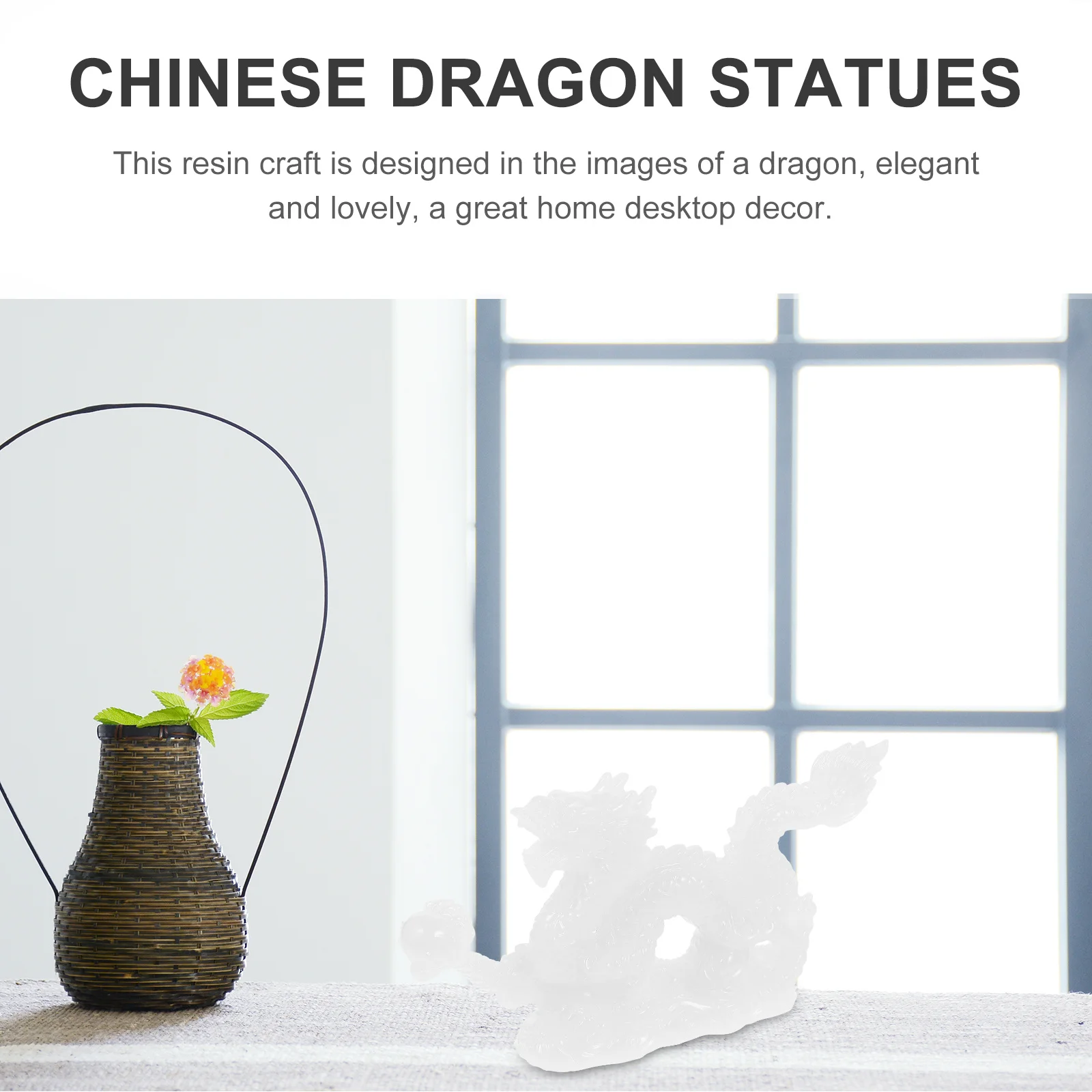 

Dragon Totem Resin Desktop Decor Chinese Dragon Ornament Lucky Prosperity Craft Decoration Small Desktop Decor