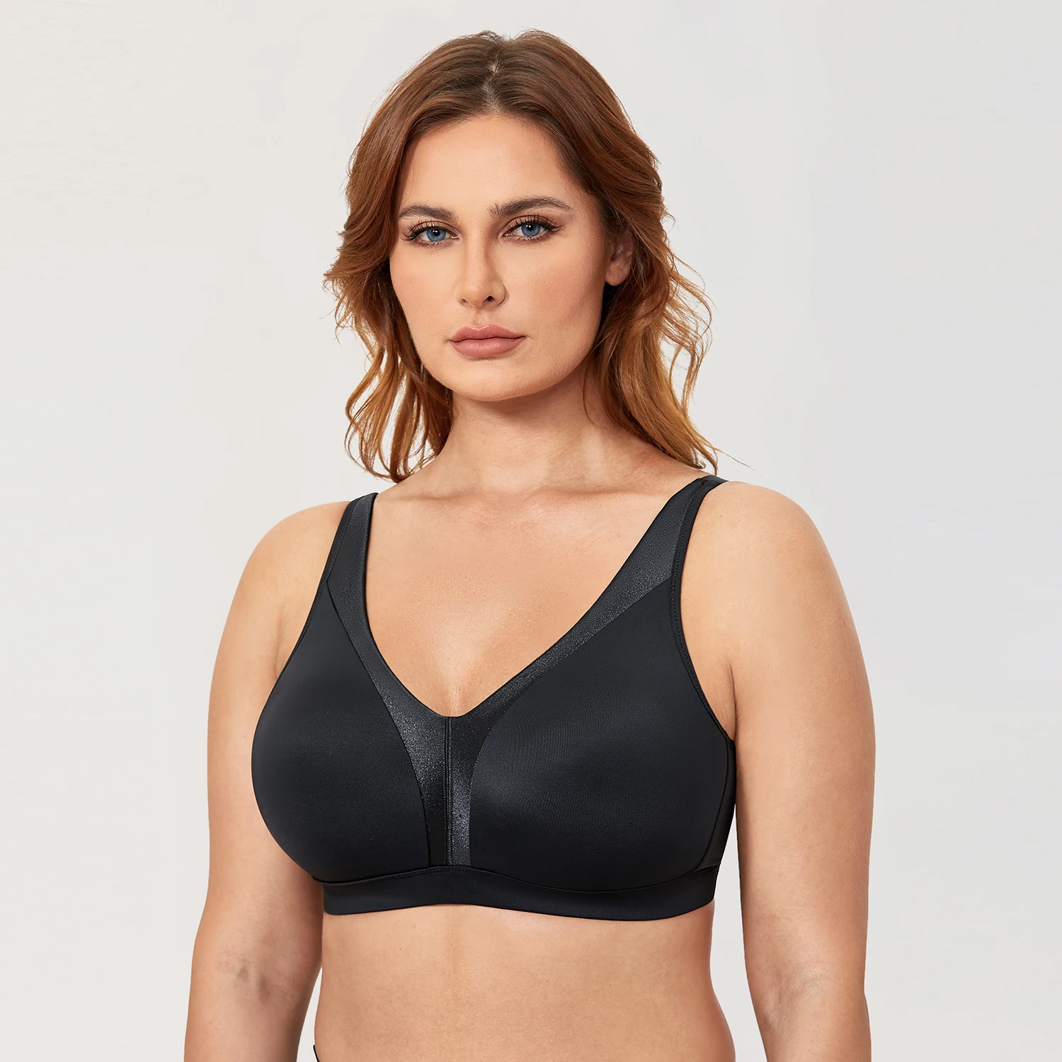 Women\'s Wireless Bra Plus Size Full Coverage Smooth Unlined Support Non Padded 34-48 B C D DD E F G