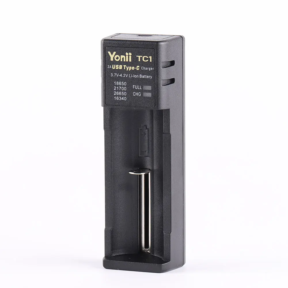 Yonii TC1 charger 2A charing TYPE-C ,suitable for 18650 26650 21700